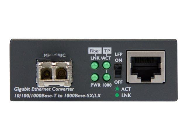 StarTech.com Multimode (MM) LC Fiber Media Converter for 10/100/1000 Network - 550m - Gigabit Ethernet - 850nm - with SFP Transceiver (MCM1110MMLC) - fibre media converter - 10Mb LAN, 100Mb LAN, 1GbE - Image 2