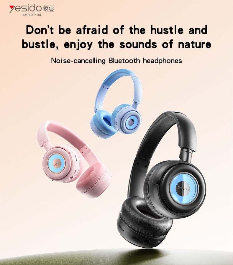 Yesido EP06 Wireless Headphone BT5.3 RGB Colors, Black - Image 3