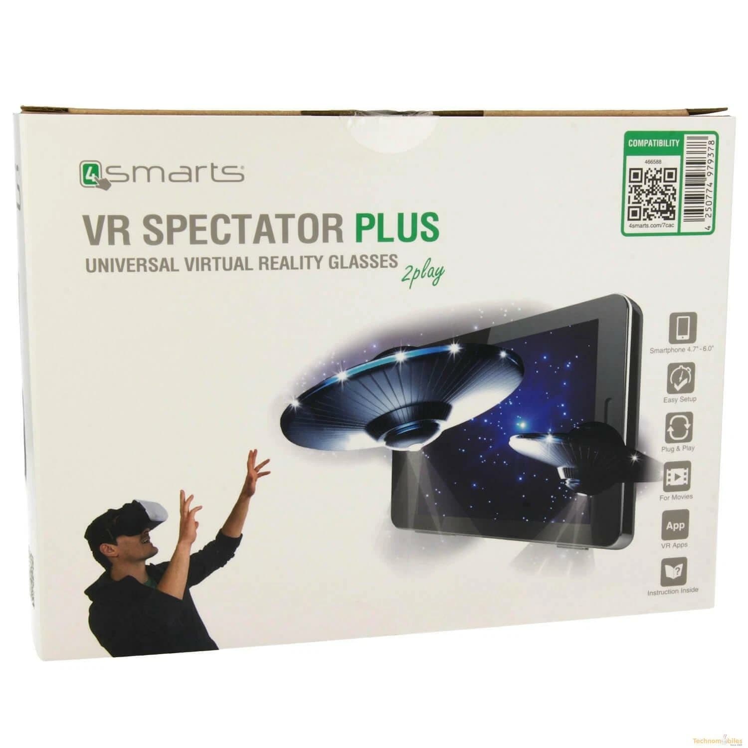 4smarts Spectator plus, Black Universal Virtual Reality Glasses Brand New