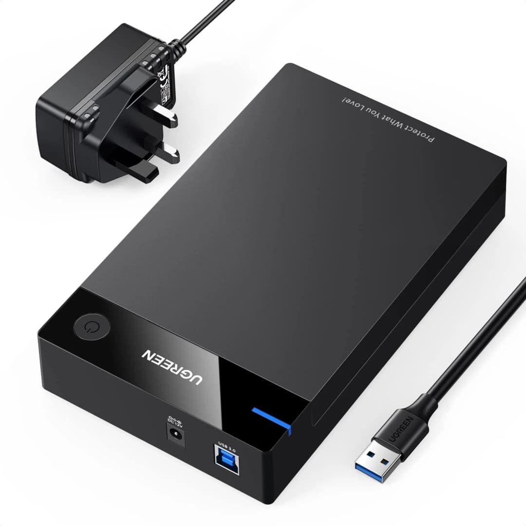 UGREEN Hard Drive Enclosure USB 3.0 to SATA HDD Caddy for 2.5 3.5 inch SSD HD - Image 1