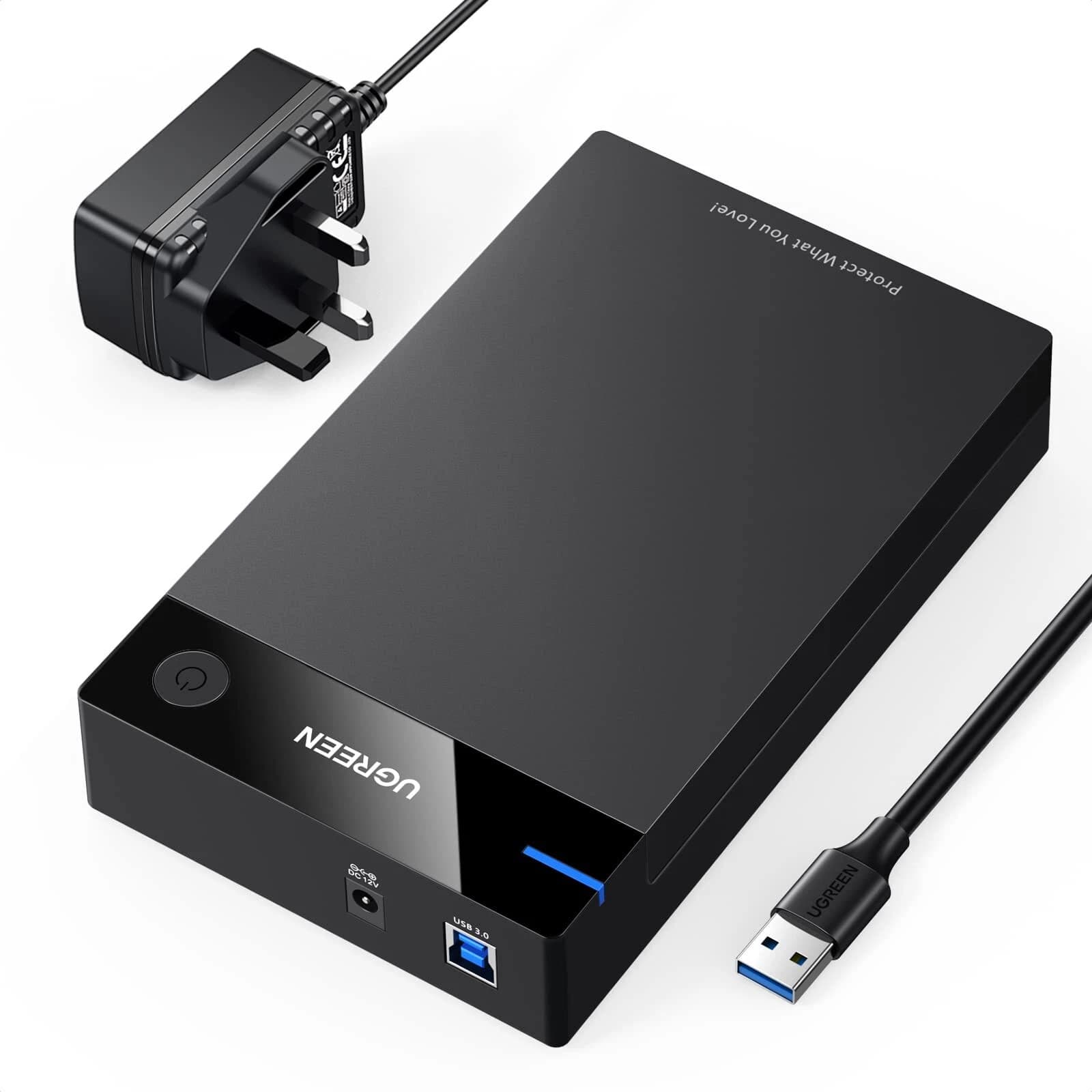 UGREEN Hard Drive Enclosure USB 3.0 to SATA HDD Caddy for 2.5 3.5 inch SSD HD