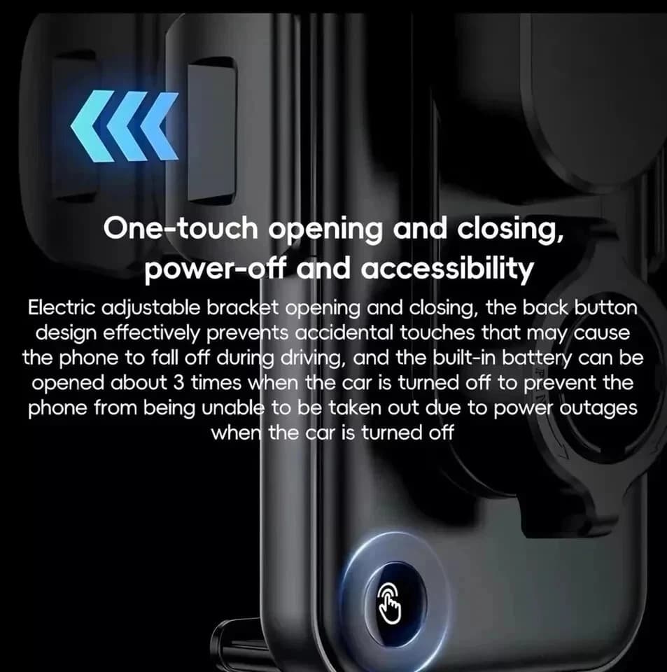 Yesido C307 Wireless Car Phone Holder 15W Fast Charging Auto Clamping Mount - Image 4