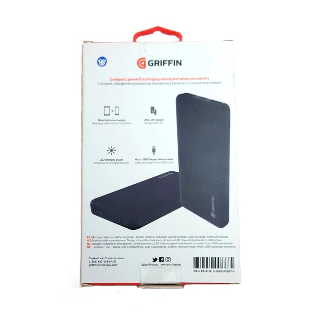 GRIFFIN RESERVE POWER BANK POWERBANK 8000mAh RECHARGABLE POWER SUPPLY PACK -  Black - Image 2