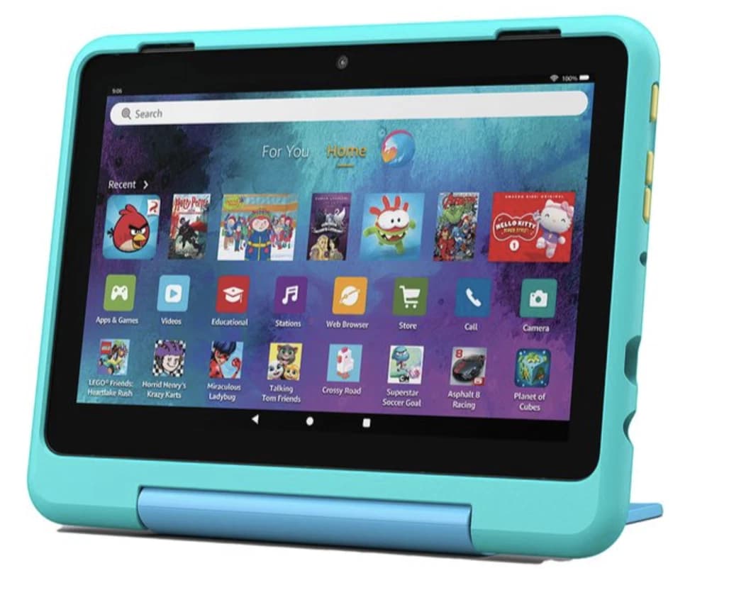 AMAZON Fire HD Pro 8" Kids Ages 6-12 Tablet 2024 32GB Hello Teal - Image 5
