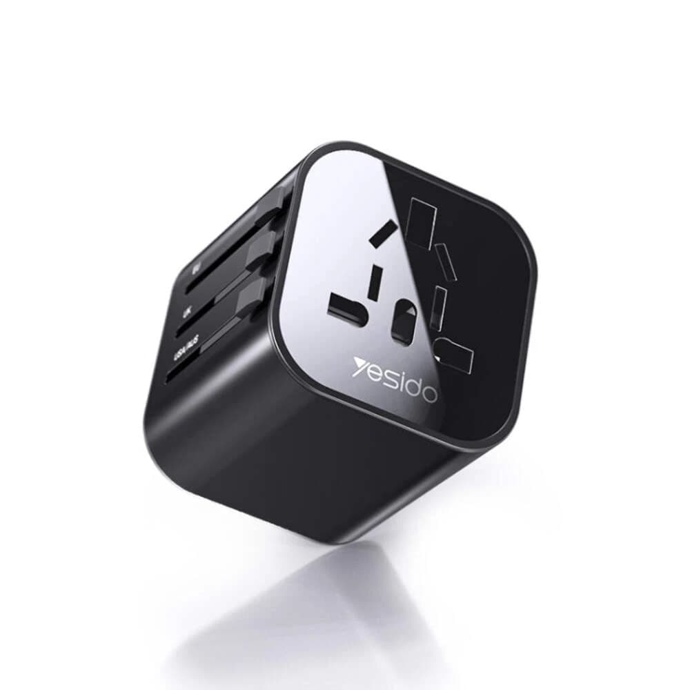 Yesido MC-09 Multi-function Universal Travel Adapter Plug - Black