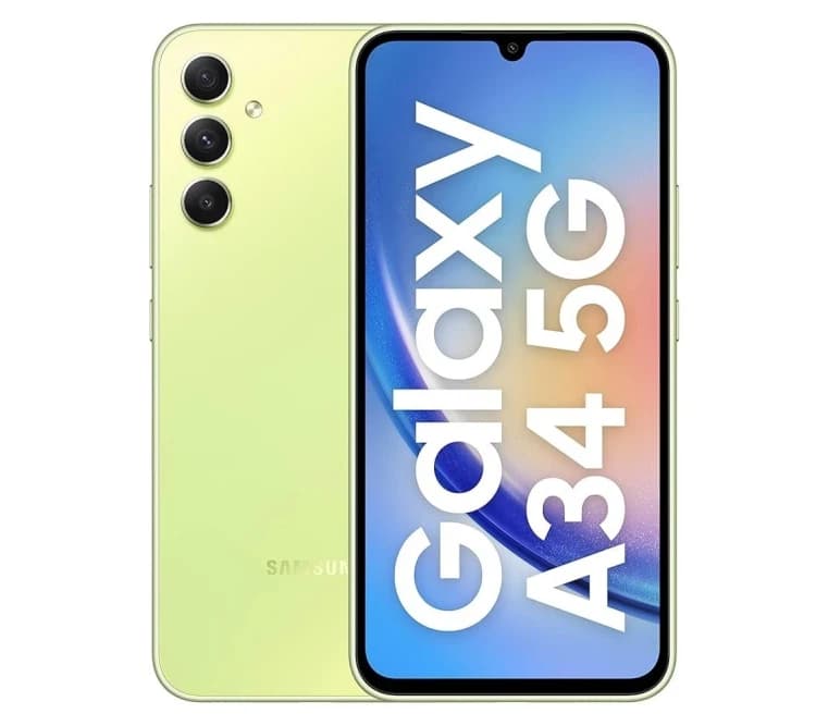 Samsung Galaxy A34 5G 128GB 6.6" Super AMOLED Display - Awesome Lime  - Image 1