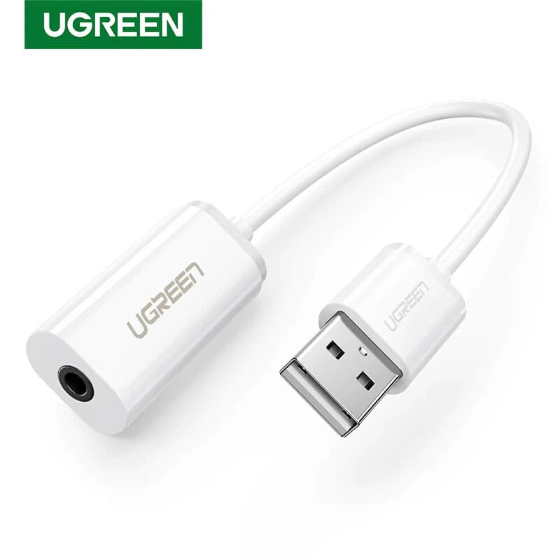 Ugreen Sound Card Adapter TRRS USB to 3.5mm Audio Stereo Aux External Converter