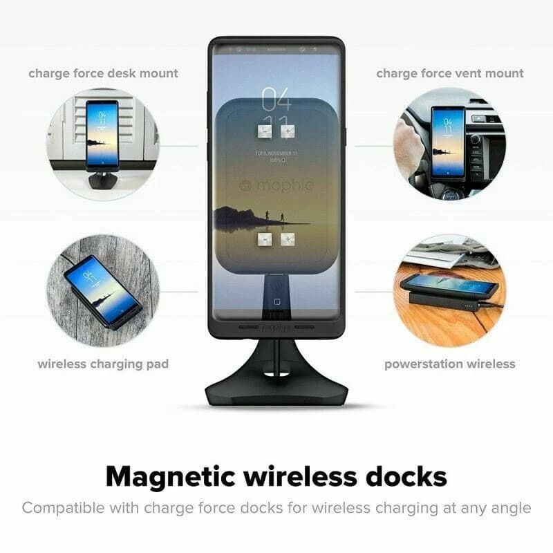 mophie Juice Pack Slim Wireless Charging Battery Case for Samsung Galaxy Note8 – Black - Image 2