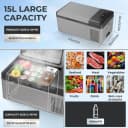 Gearzaar C15 12V 15L Portable Compressor Fridge Freezer Grey/Black thumbnail 5