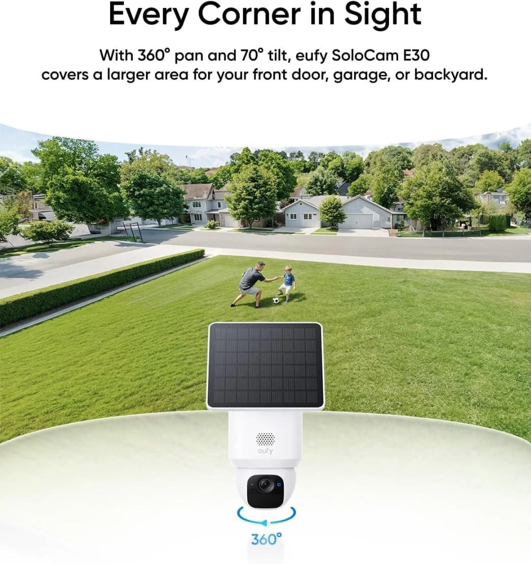 eufy Security SoloCam E30 2K Solar Security Camera Outdoor Wireless - Image 3
