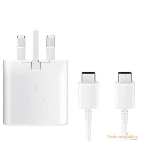 Samsung Original EP-TA800UBE White 25W Super Fast Charging Type C to Type C Mobi - Image 1