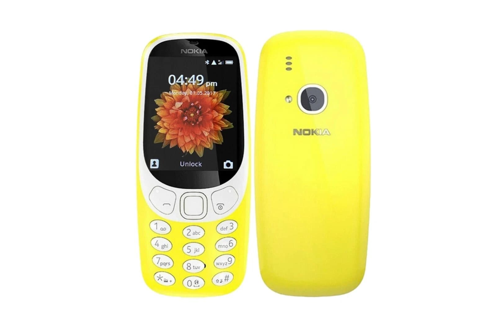 NEW Nokia 3310 Unlocked Dual SIM Mobile Phone, 2.4" Screen, 2MP Camera - Yellow