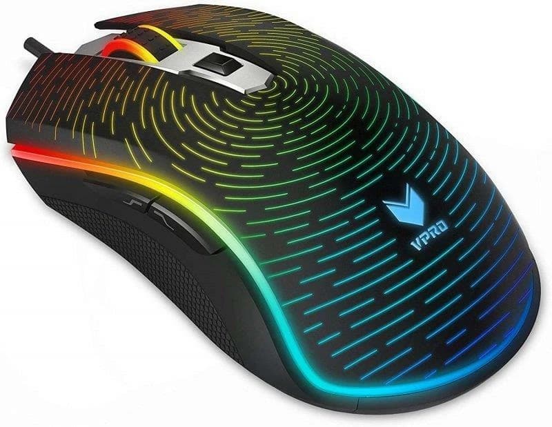 Rapoo V25S Wired Gaming Mouse USB Optical 7000 DPI Backlight Multi Colour LED - Image 4