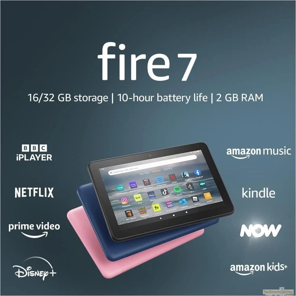 Amazon Fire 7 tablet | 7" display, 16 GB, latest model (2022 release), Rose - Image 3