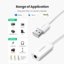 Ugreen Sound Card Adapter TRRS USB to 3.5mm Audio Stereo Aux External Converter thumbnail 3