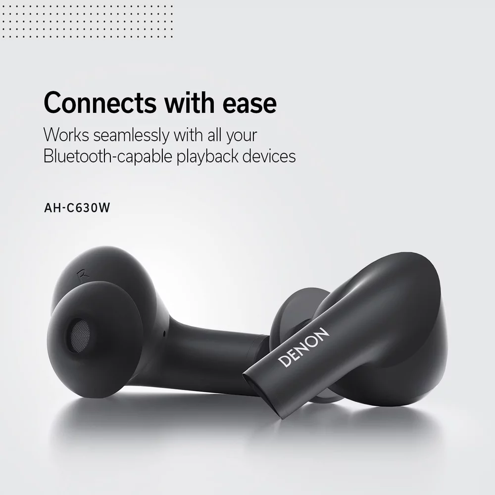 Denon AH-C830NCW True Wireless ANC Earbuds, Water Resistant with Clear Call Quality – White - Image 3
