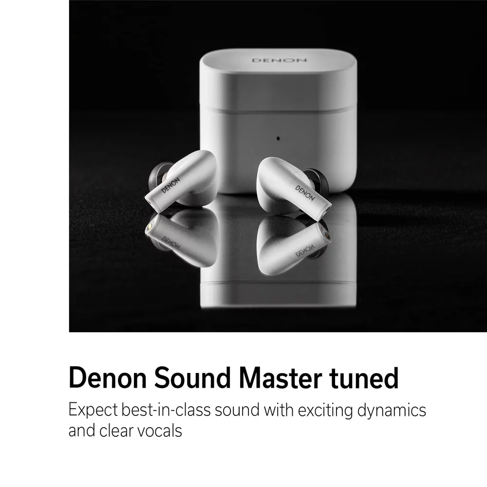 Denon AH-C830NCW True Wireless ANC Earbuds, Water Resistant with Clear Call Quality – White - Image 4