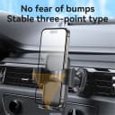 YESIDO C251 Air Vent Car Phone Holder for 4.8-7.2 Inch Phones, 360-Degree Rotation - Black thumbnail 4