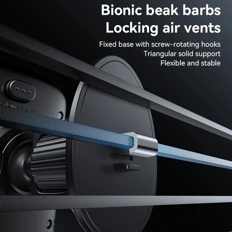 YESIDO C251 Air Vent Car Phone Holder for 4.8-7.2 Inch Phones, 360-Degree Rotation - Black - Image 6