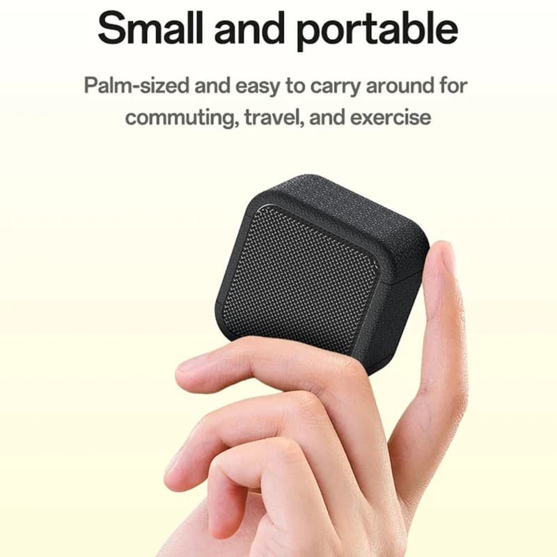 YESIDO YSW35 Mini Cube TWS Bluetooth-compatible Speaker with Lanyard Enhanced Bass Portable Subwoofer - Black - Image 3