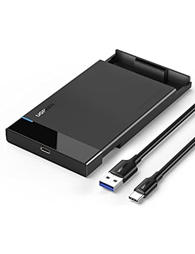 UGREEN USB C Hard Drive Enclosure with USB A to USB C Cable