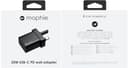 ZAGG mophie 20W USB-C Wall Charger – UK Plug, Fast Charging - Black thumbnail 7