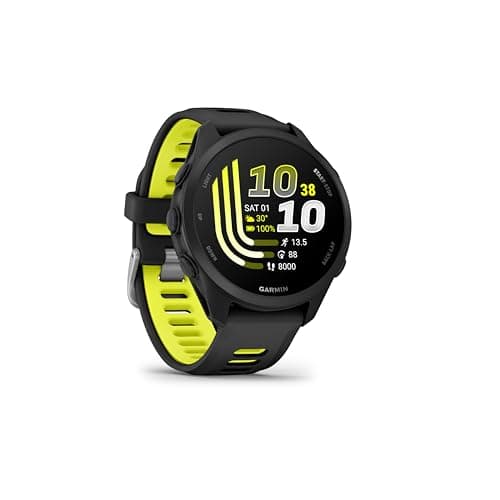 Garmin Forerunner 170 Music 43mm GPS Running Smart Watch AMOLED 4GB Garmin Coach Garmin Pay - Black Amp Yellow - Image 3