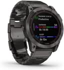 Garmin Fenix 7X Sapphire Solar Edition Carbon Grey DLC Titanium GPS Smartwatch with Vented Titanium Band thumbnail 2