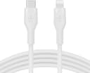 Belkin BoostCharge Flex USB-C to Lightning Cable 2M Fast Charging Cable for iPhone & iPad – White thumbnail 1