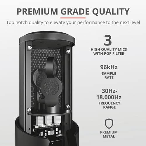 Trust GXT 258 Fyru USB Streaming Microphone Black - Image 4