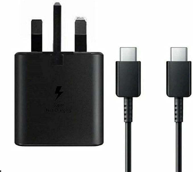 Samsung 25W USB-C Super Fast Wall Charger with Braided Cable UK Plug - Image 1