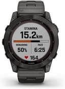 Garmin Fenix 7X Sapphire Solar Edition Carbon Grey DLC Titanium GPS Smartwatch with Vented Titanium Band thumbnail 6