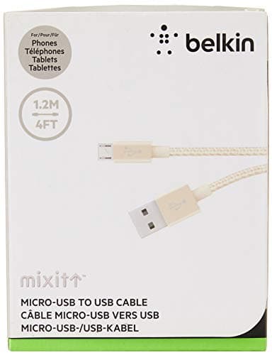 Belkin MIXT Micro USB to USB Cable 1.2m Braided - Gold  - Image 7
