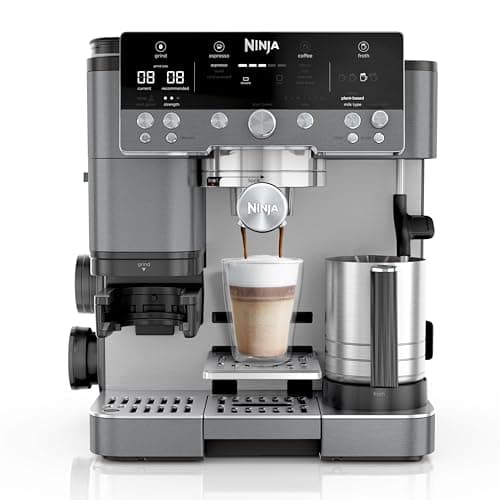 Ninja Luxe Premier 3-in-1 Coffee Machine with Built-In Grinder & Milk Frother Gun Metal ES601UKGM - Image 9