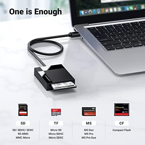 UGREEN 4-in-1 USB 3.0 Card Reader – SD, CF, Micro SD, MS, High-Speed 5Gbps - Image 10