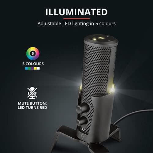 Trust GXT 258 Fyru USB Streaming Microphone Black - Image 3