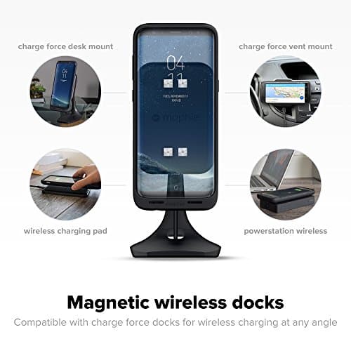 Mophie Juice Pack Wireless Battery Case for Samsung Galaxy S8 33 Hours Extra Power, Protective Charging Case – Black - Image 8