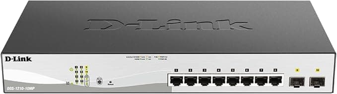 D-Link DGS-1210-10MP 10 Port Gigabit Smart Managed PoE Switch with 2 SFP Ports - Image 1