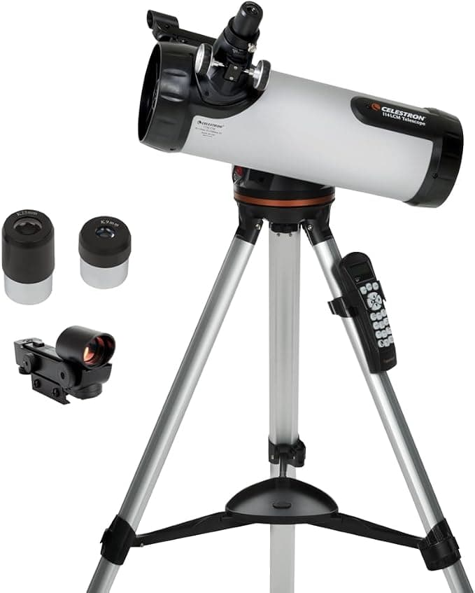 Celestron LCM 114 Computerised Newtonian Reflector Telescope 31150 - Silver - Image 1