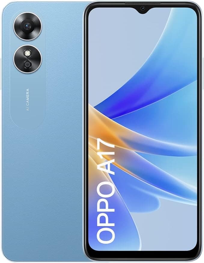 OPPO A17 Smartphone 4GB RAM 64GB ROM 6.56 Inch HD+ Display MediaTek 6765 5000mAh Battery Lake Blue - Image 1