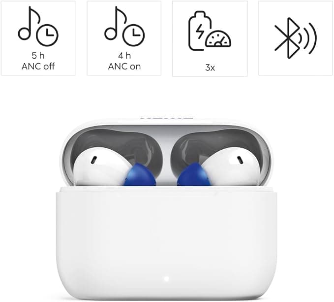 Hama Passion Clear II True Wireless Bluetooth Earbuds, ANC, App Support, White - Image 2
