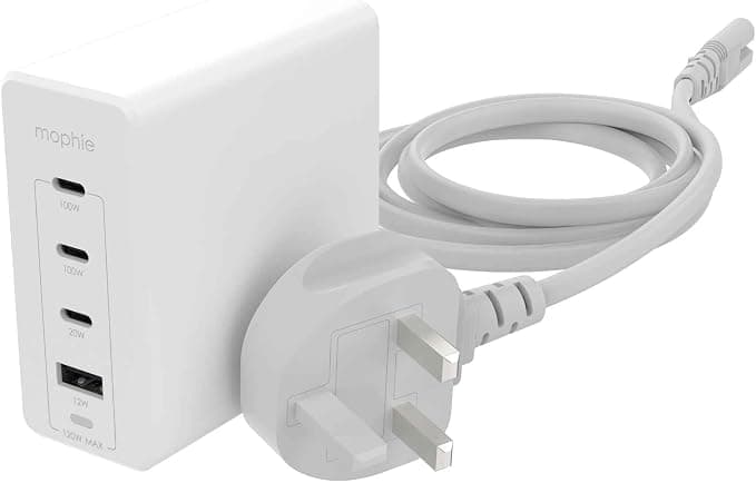 ZAGG mophie Speedport 120W 4-Port GaN USB-C USB-A Fast Wall Charger - White - Image 2