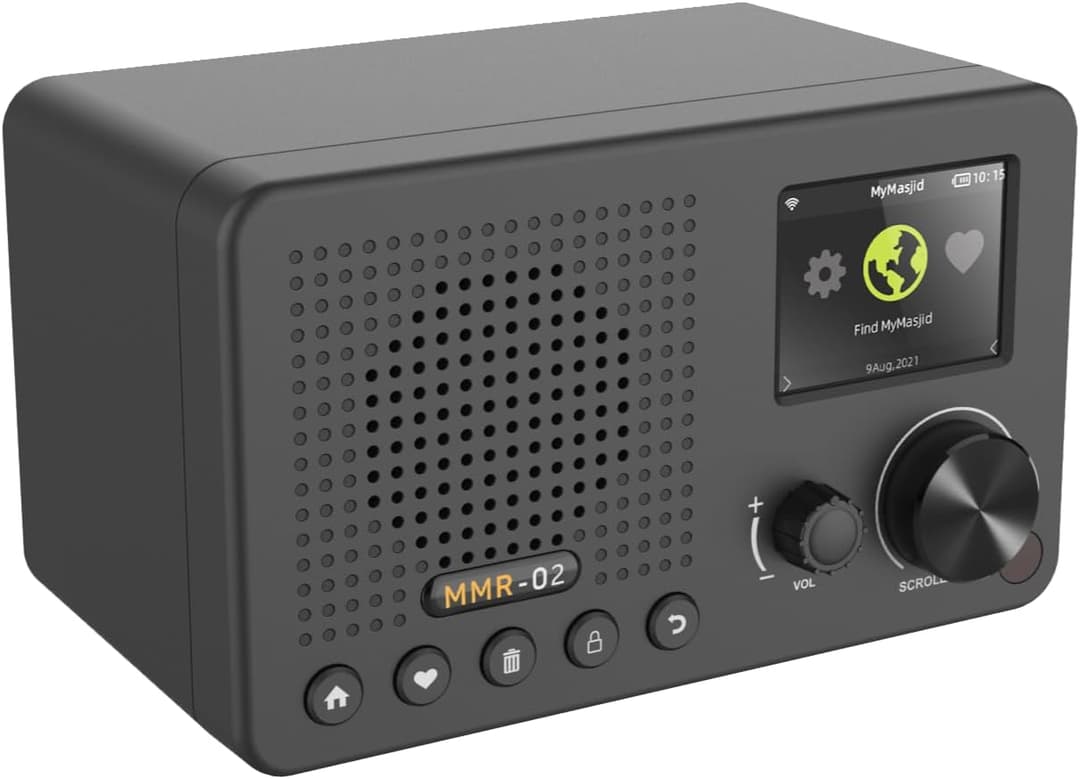 MyMasjid MMR-02 Digital WiFi Home Receiver Unlimited Range, Clear Audio Streaming - Black - Image 3