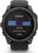 Garmin Fenix 8 Solar Sapphire 51mm Carbon GPS Smartwatch Silicone Strap - Grey Titanium Black thumbnail 4