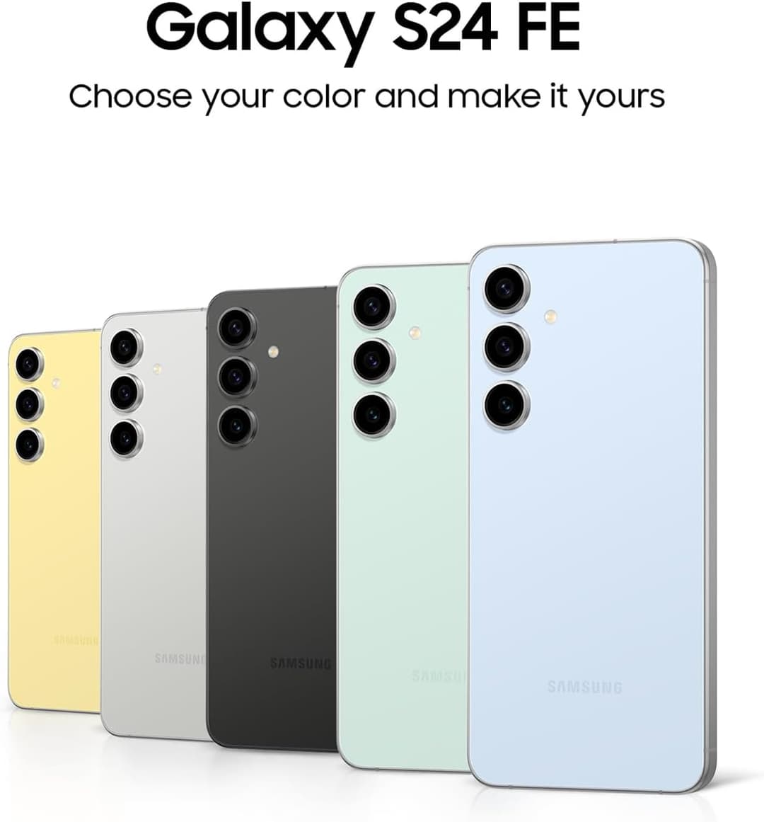 Samsung Galaxy S24 FE, AI Smartphone, Android, 8GB RAM, 128GB Storage, 50MP Camera, Long Battery Life, Unlocked, Blue, 3 Year Samsung Extended Warranty (UK Version) - Image 1