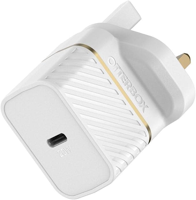 OtterBox 20W USB-C PD Fast Wall Charger, UK Plug, For Smartphone & Tablet, Drop Tested, Ultra Durable - White - Image 4