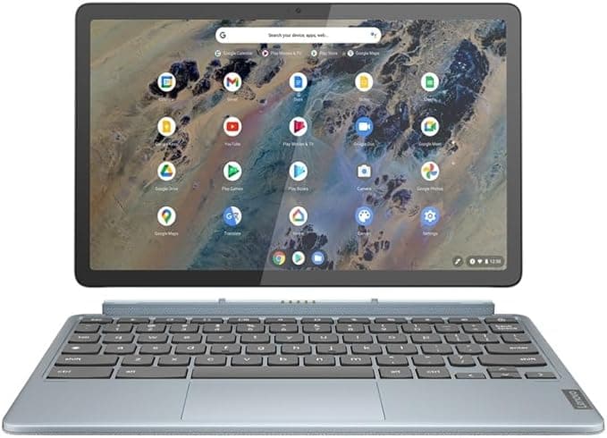 Lenovo IdeaPad Duet 3 11” Chromebook Laptop, Qualcomm Snapdragon 7c, 4GB RAM, 64GB eMMC – Misty Blue - Image 1