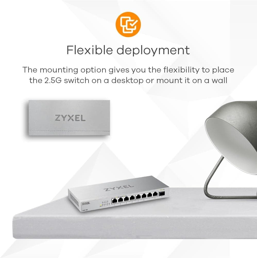 Zyxel XMG-108 8-Port 2.5G Multi-Gig Unmanaged Switch with 10G SFP+ Uplink - Image 5