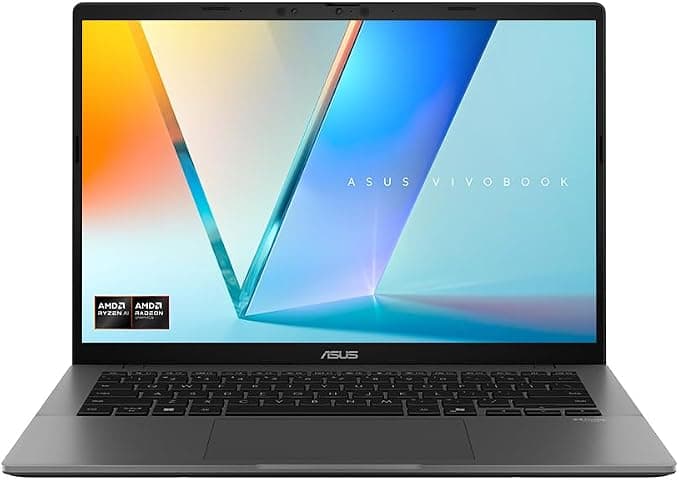 ASUS Vivobook S14 M3407HA 14 Inch Ryzen 9 32GB 1TB Laptop - Matte Grey - Image 1