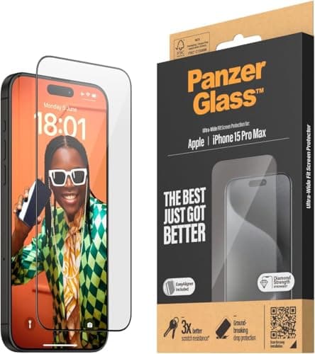 PanzerGlass Screen Protector for iPhone 15 Pro Max – Ultra-Wide, Clear, Scratch Resistant - Image 7